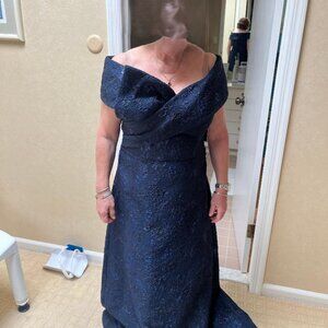 Teri Jon by Rikki Freeman Sapphire Ball Gown